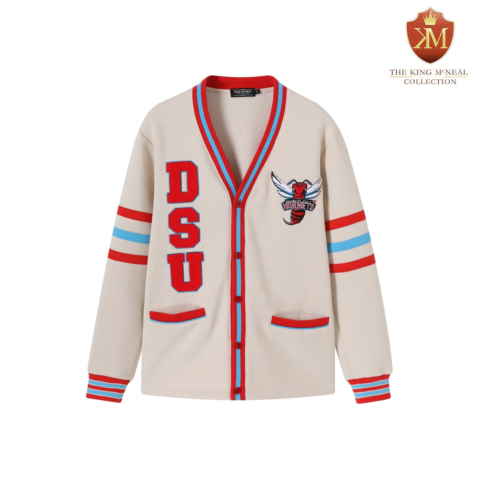 Delaware State Neutral Fleece Cardigan