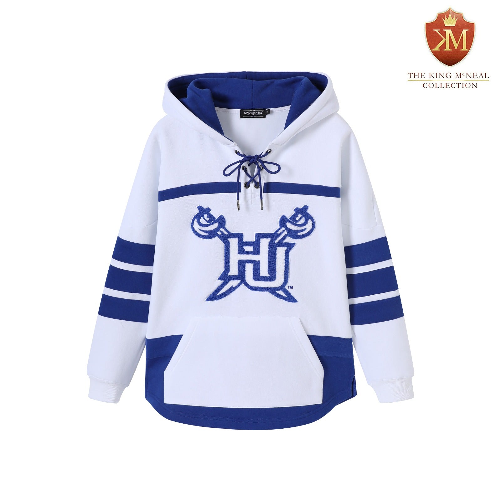 Hampton University White Hockey Hoodie