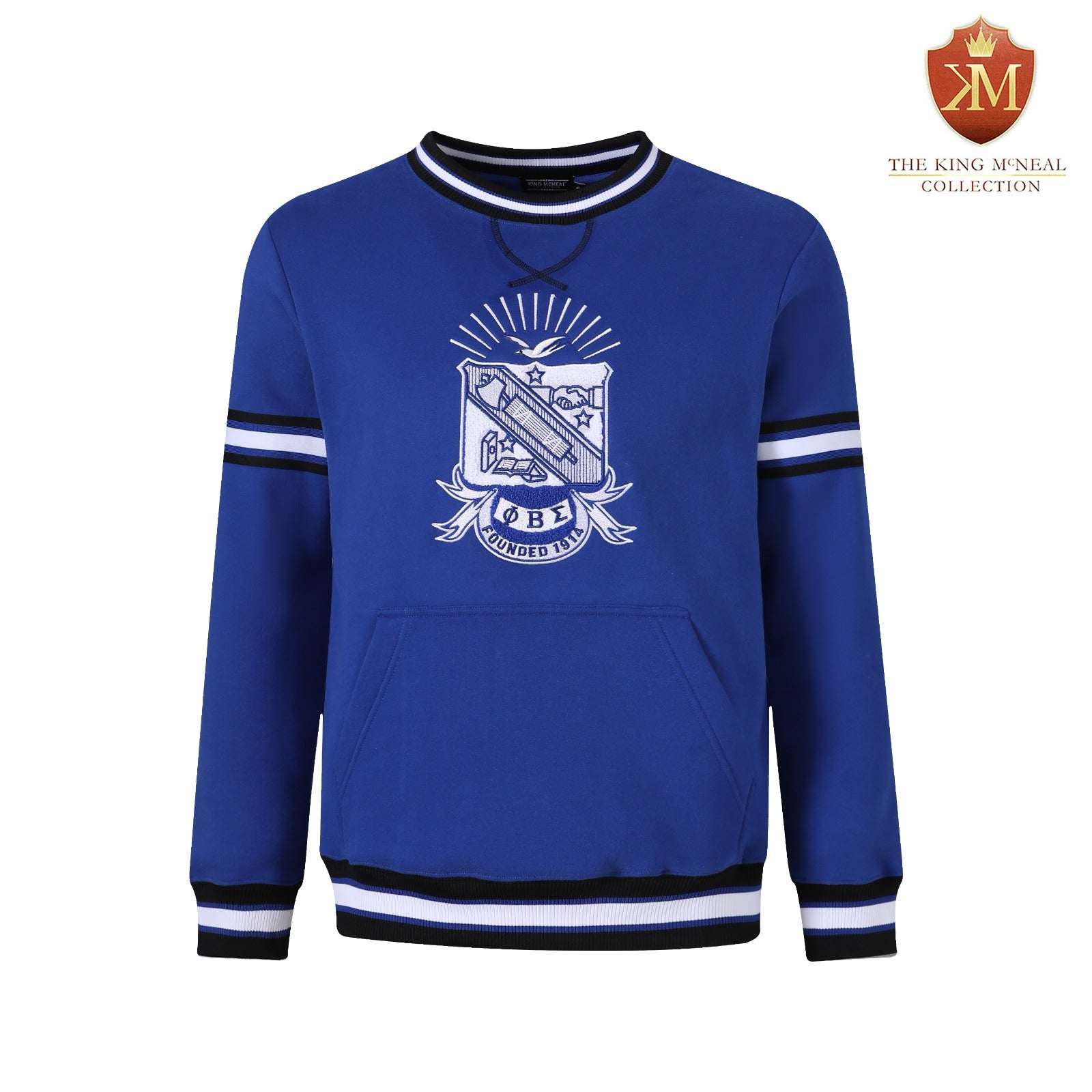 Phi Beta Sigma Blue Crest Chenille Crewneck sweatshirt