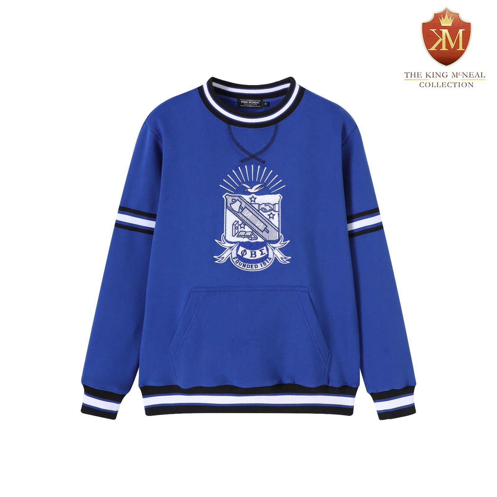 Phi Beta Sigma Blue Crest Chenille Crewneck sweatshirt