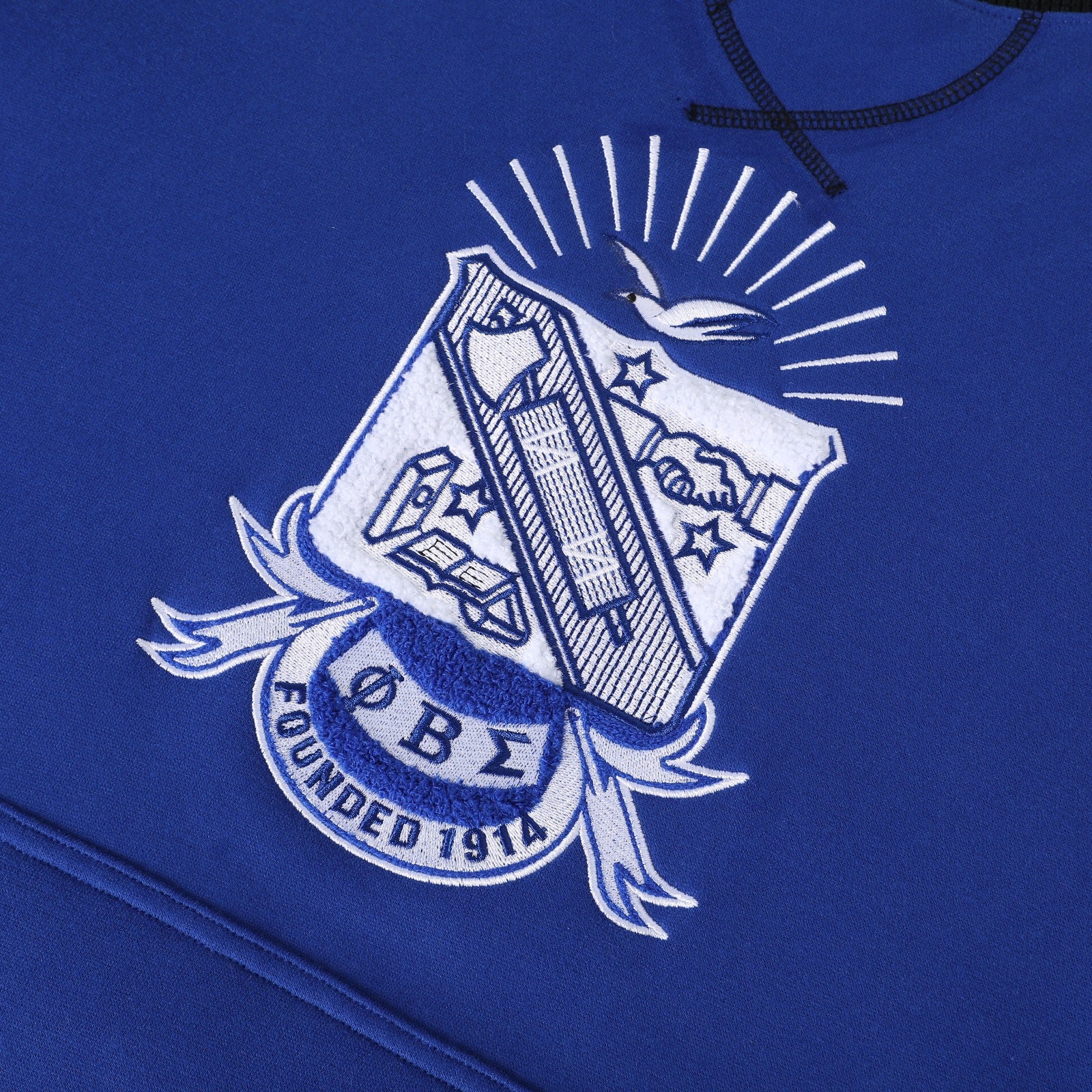 Phi Beta Sigma Blue Crest Chenille Crewneck sweatshirt