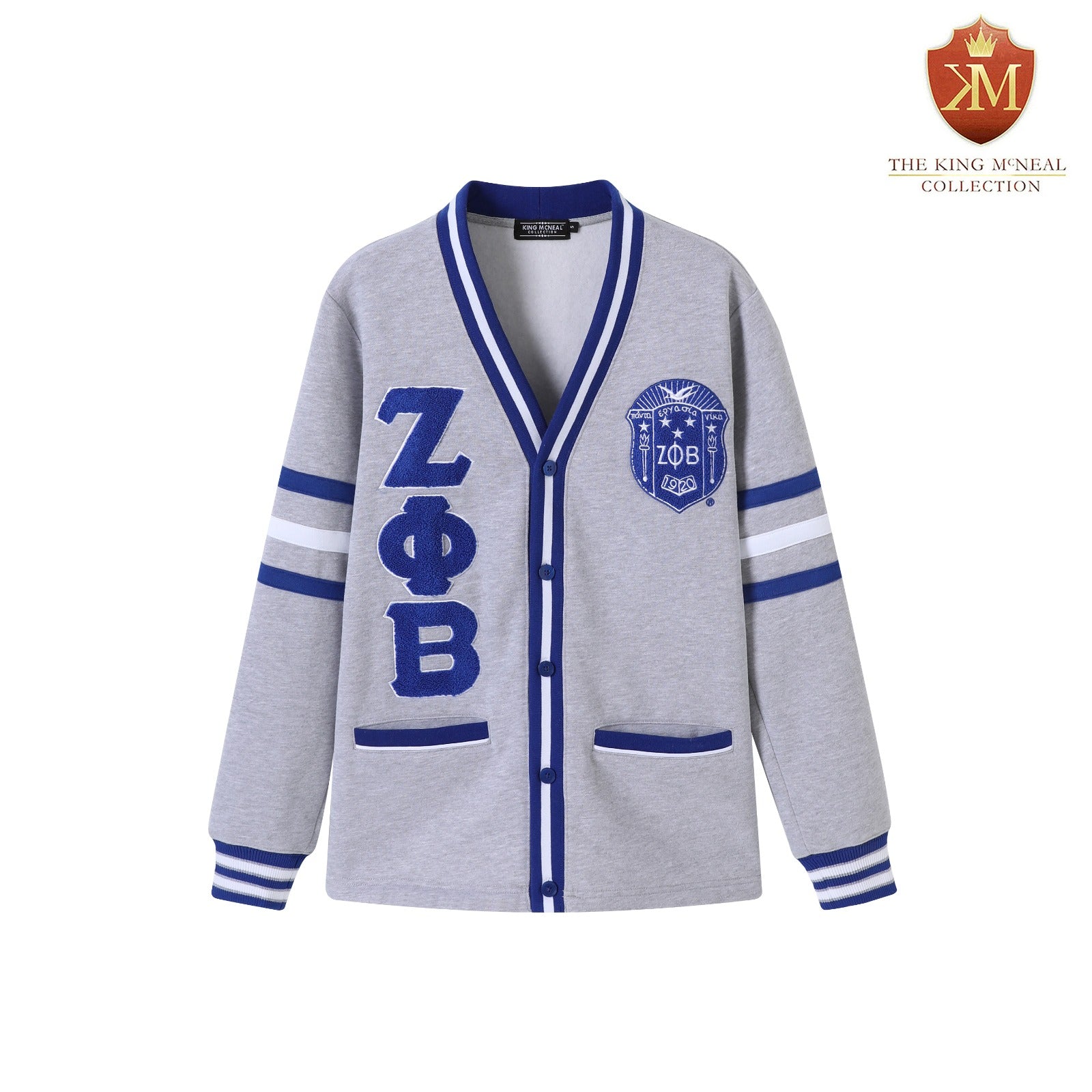 Zeta Heather Grey Fleece Cardigan Unisex Fit