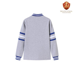 Zeta Heather Grey Fleece Cardigan Unisex Fit