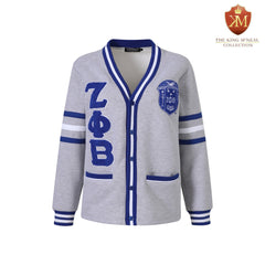 Zeta Heather Grey Fleece Cardigan Unisex Fit