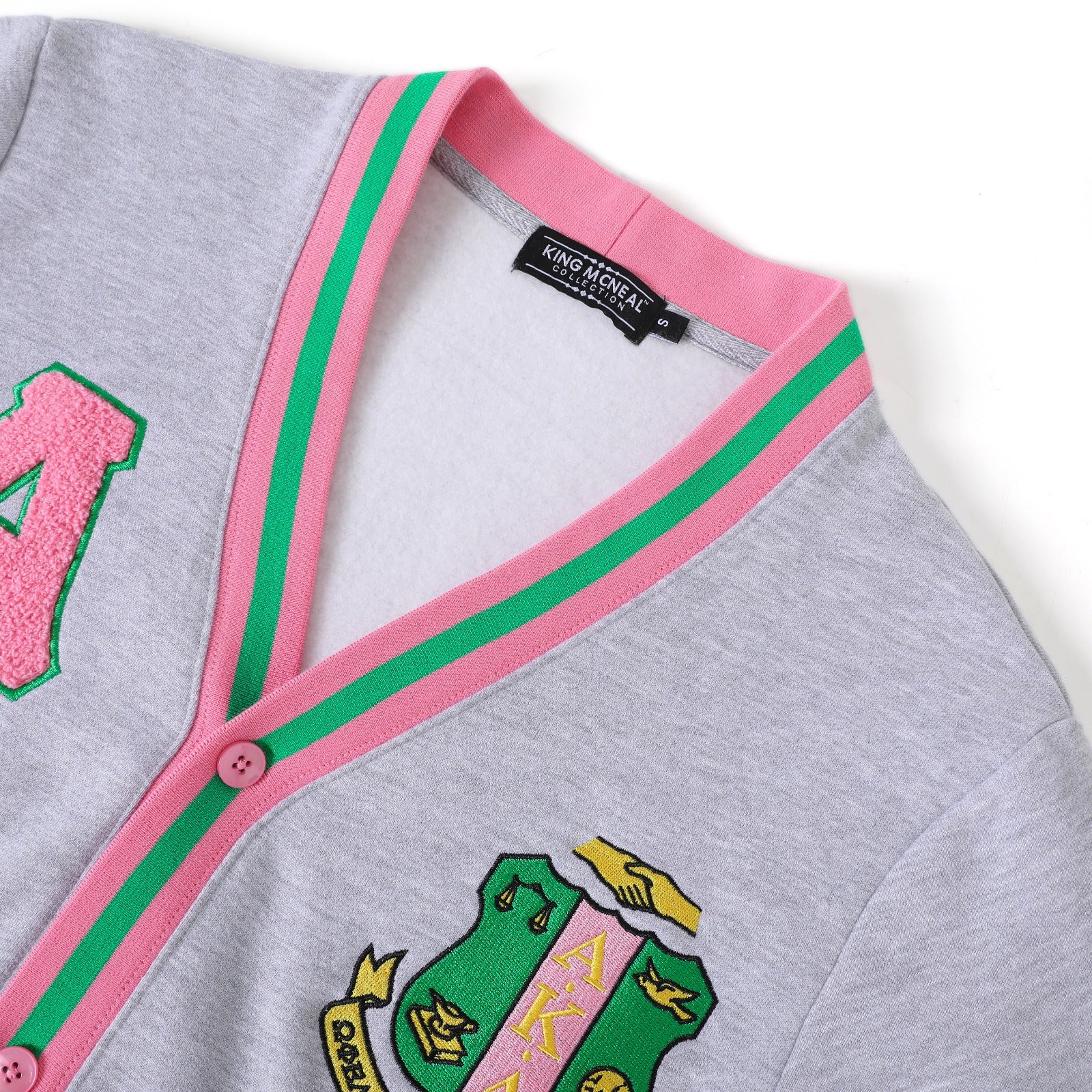 AKA Heather Grey Fleece Cardigan Unisex Fit