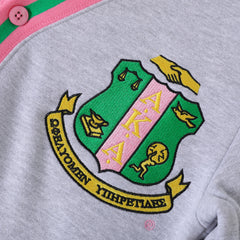 AKA Heather Grey Fleece Cardigan Unisex Fit