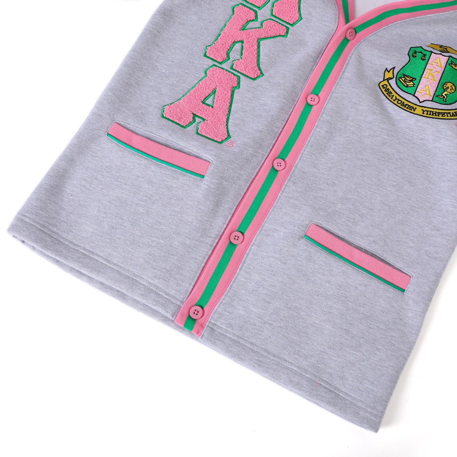 AKA Heather Grey Fleece Cardigan Unisex Fit