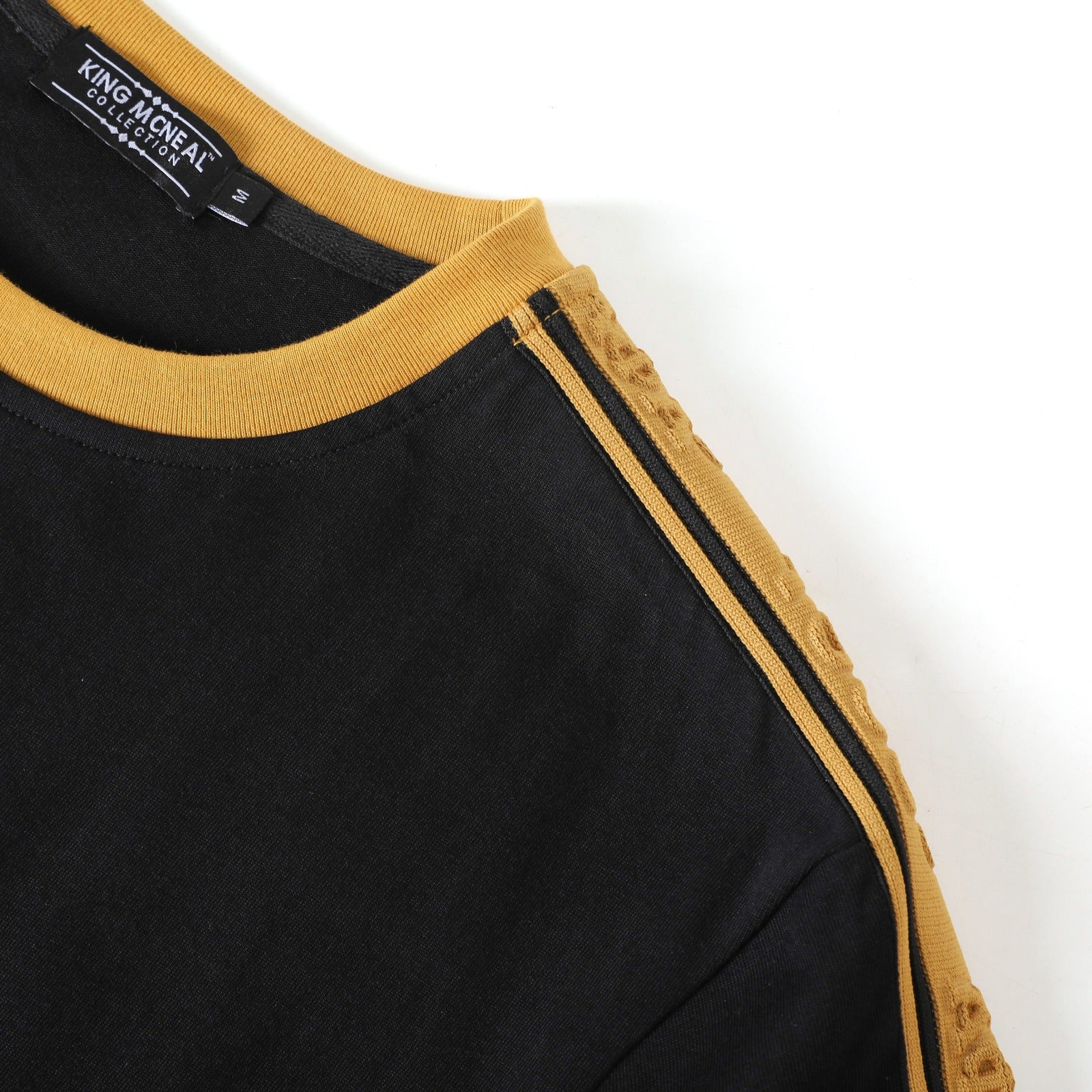 Alpha Black Tapered Embossed Premium Crest Shirt