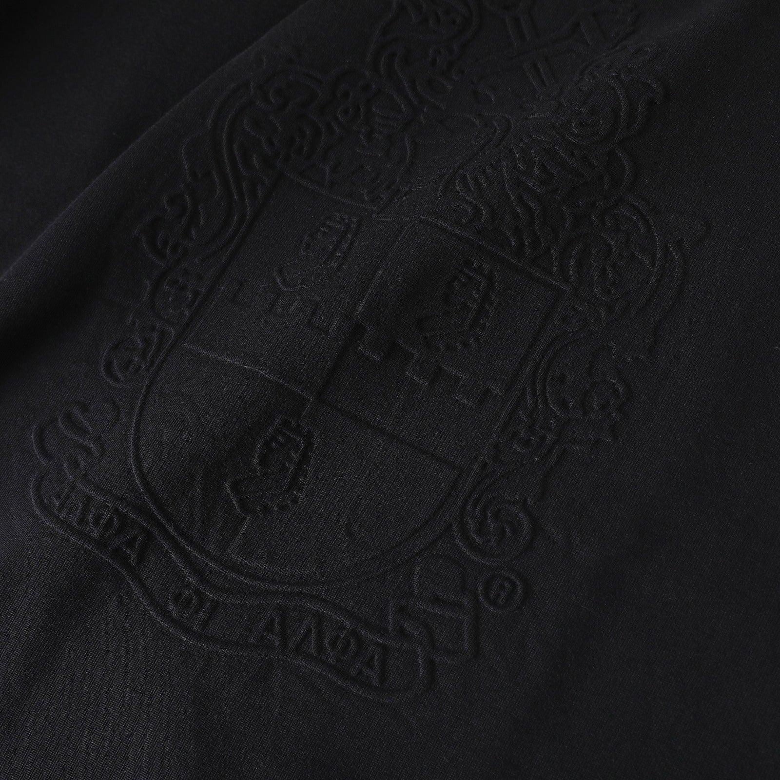 Alpha Black Tapered Embossed Premium Crest Shirt