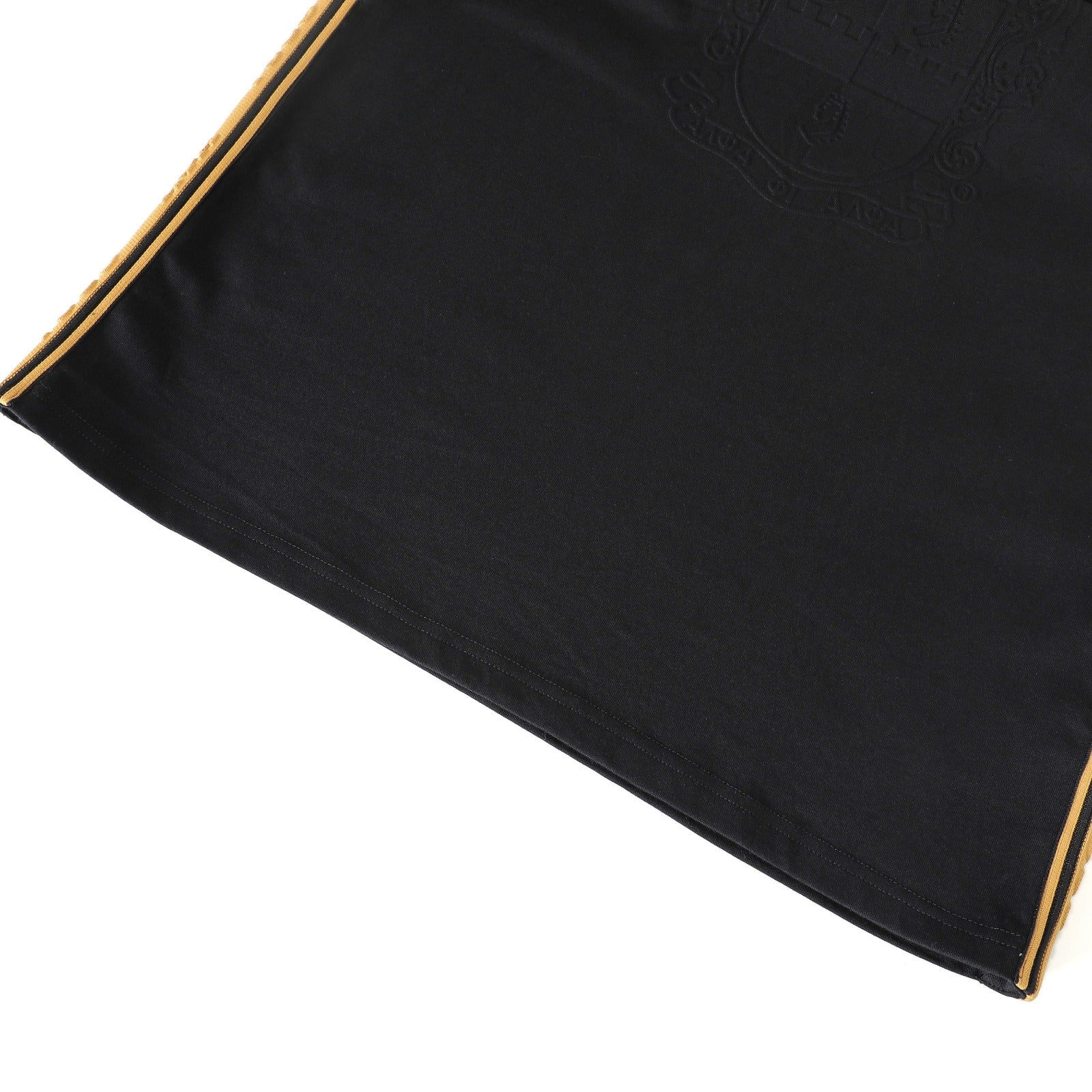 Alpha Black Tapered Embossed Premium Crest Shirt
