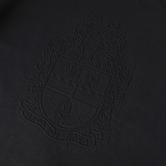 Alpha Black Tapered Embossed Premium Crest Shirt