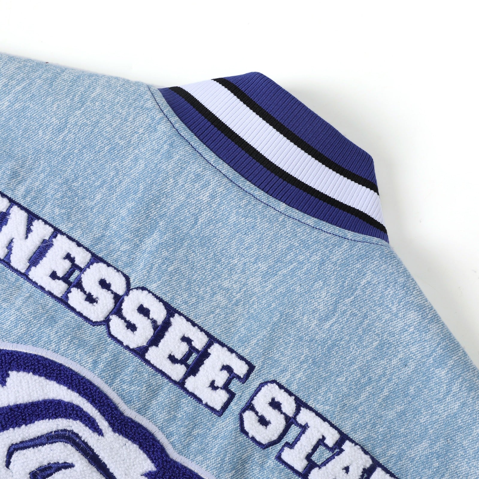 Tennessee State University Blue Denim Bomber Jacket