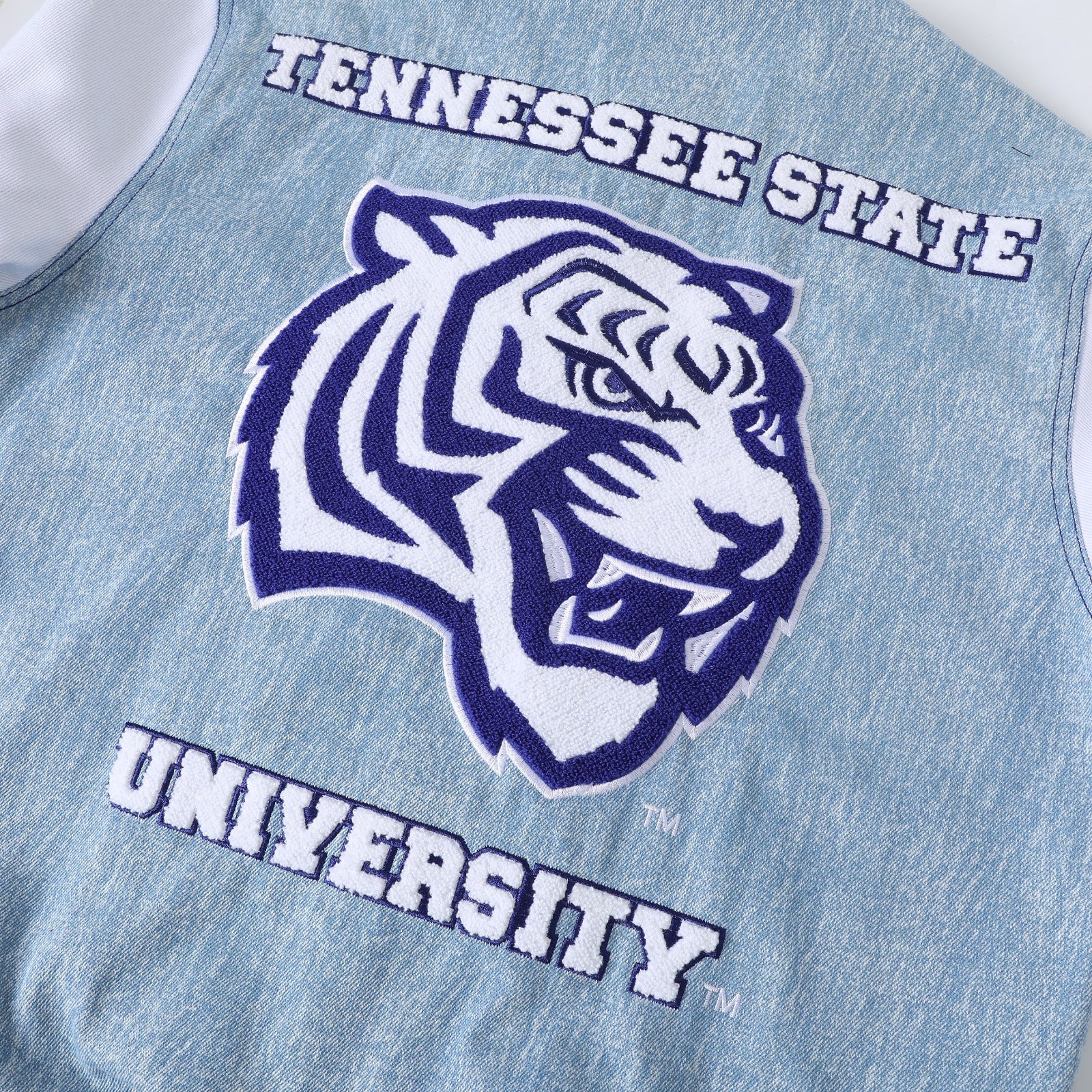 Tennessee State University Blue Denim Bomber Jacket