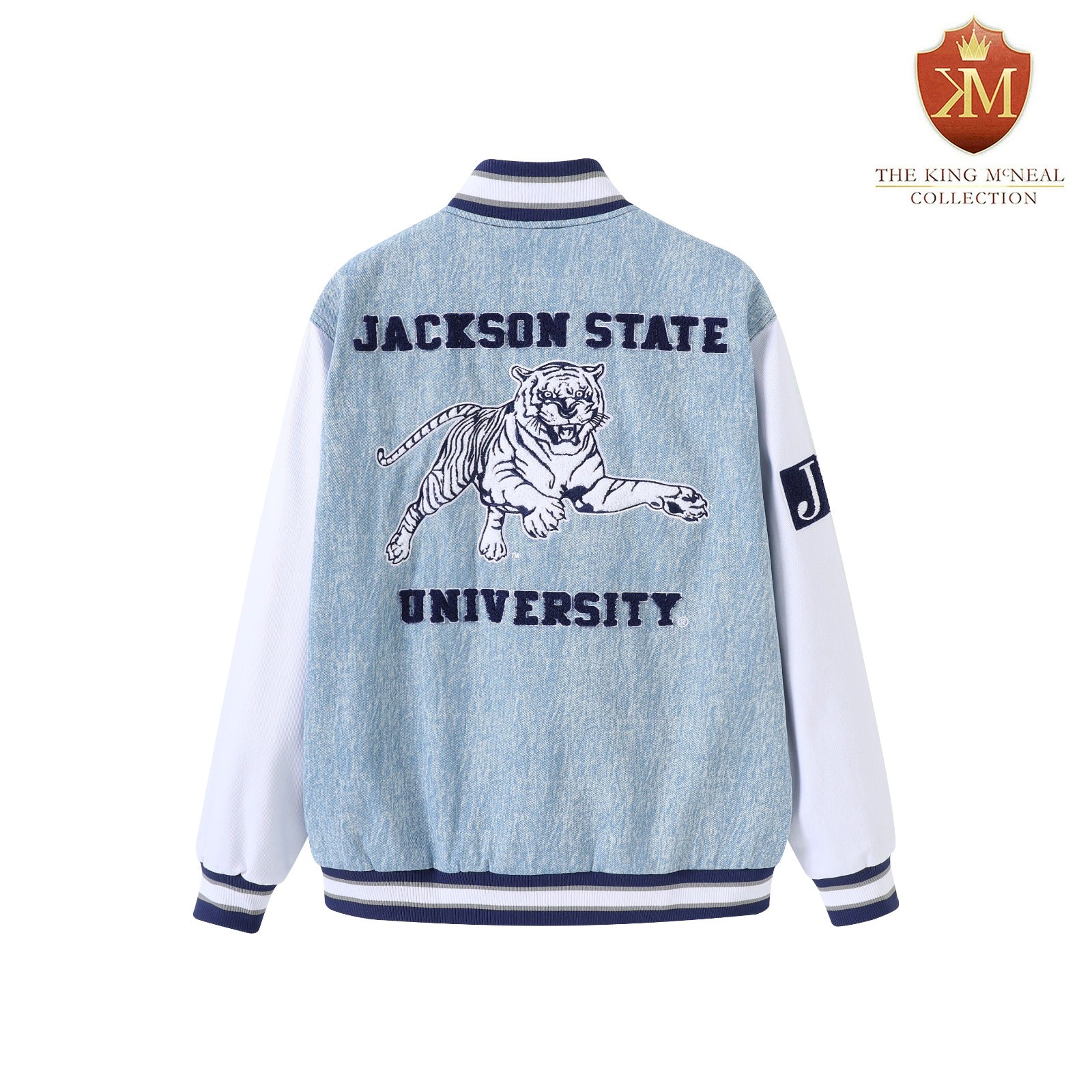Jackson State Denim Bomber Jacket