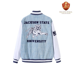 Jackson State Denim Bomber Jacket