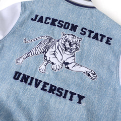 Jackson State Denim Bomber Jacket