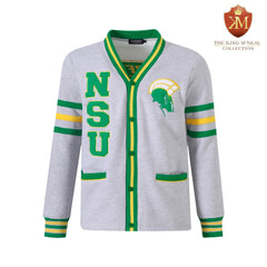 Norfolk State Heather Grey Fleece Cardigan