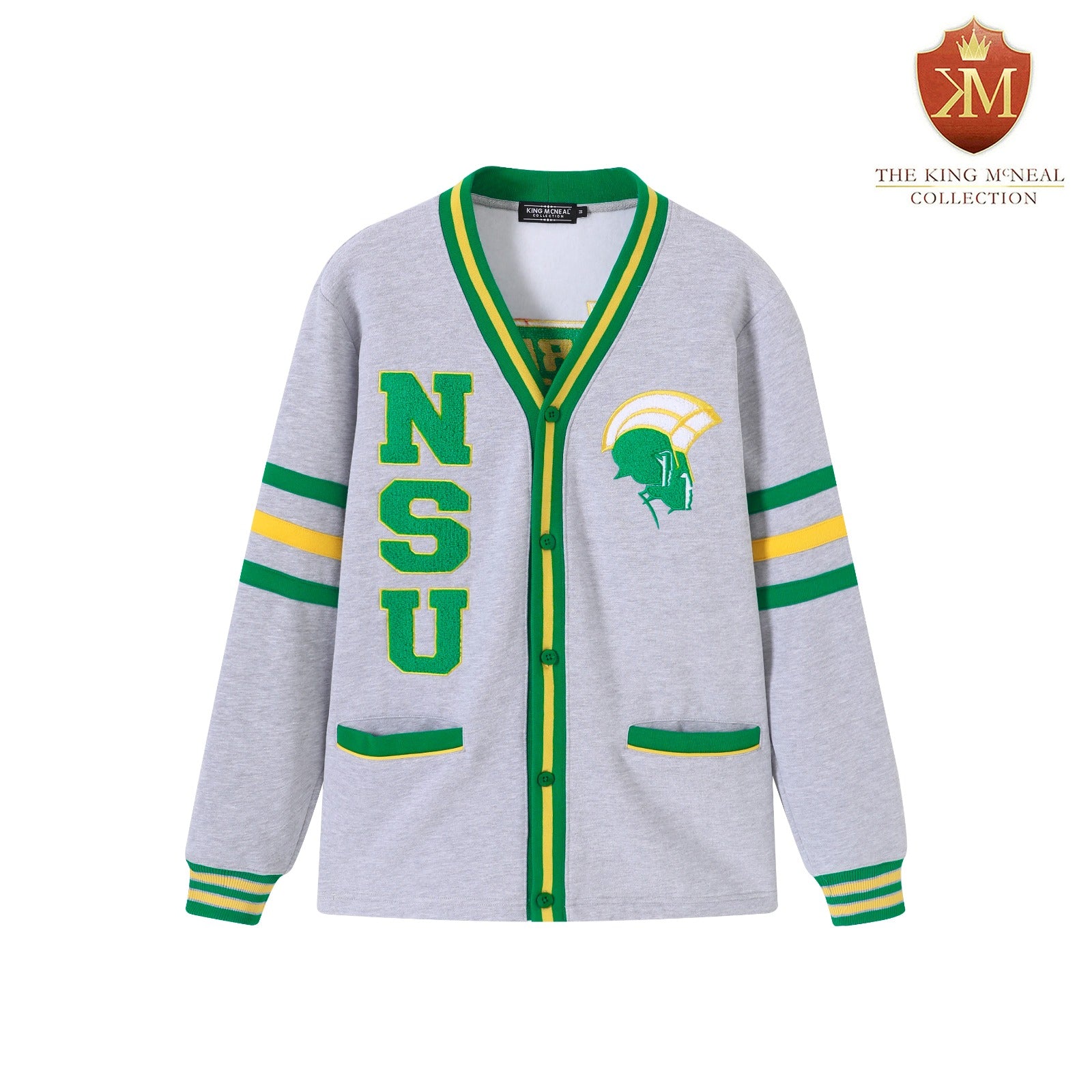 Norfolk State Heather Grey Fleece Cardigan