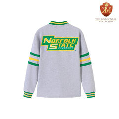 Norfolk State Heather Grey Fleece Cardigan