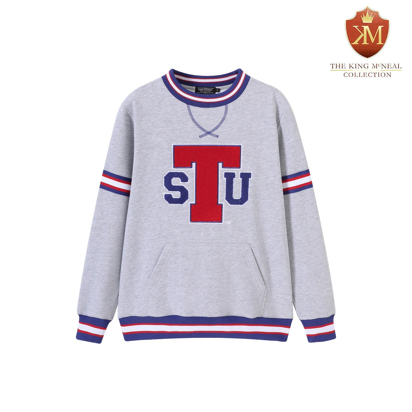 Tennessee State Heather Grey Pocket Crewneck