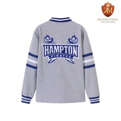 Hampton University Heather Grey Fleece Cardigan