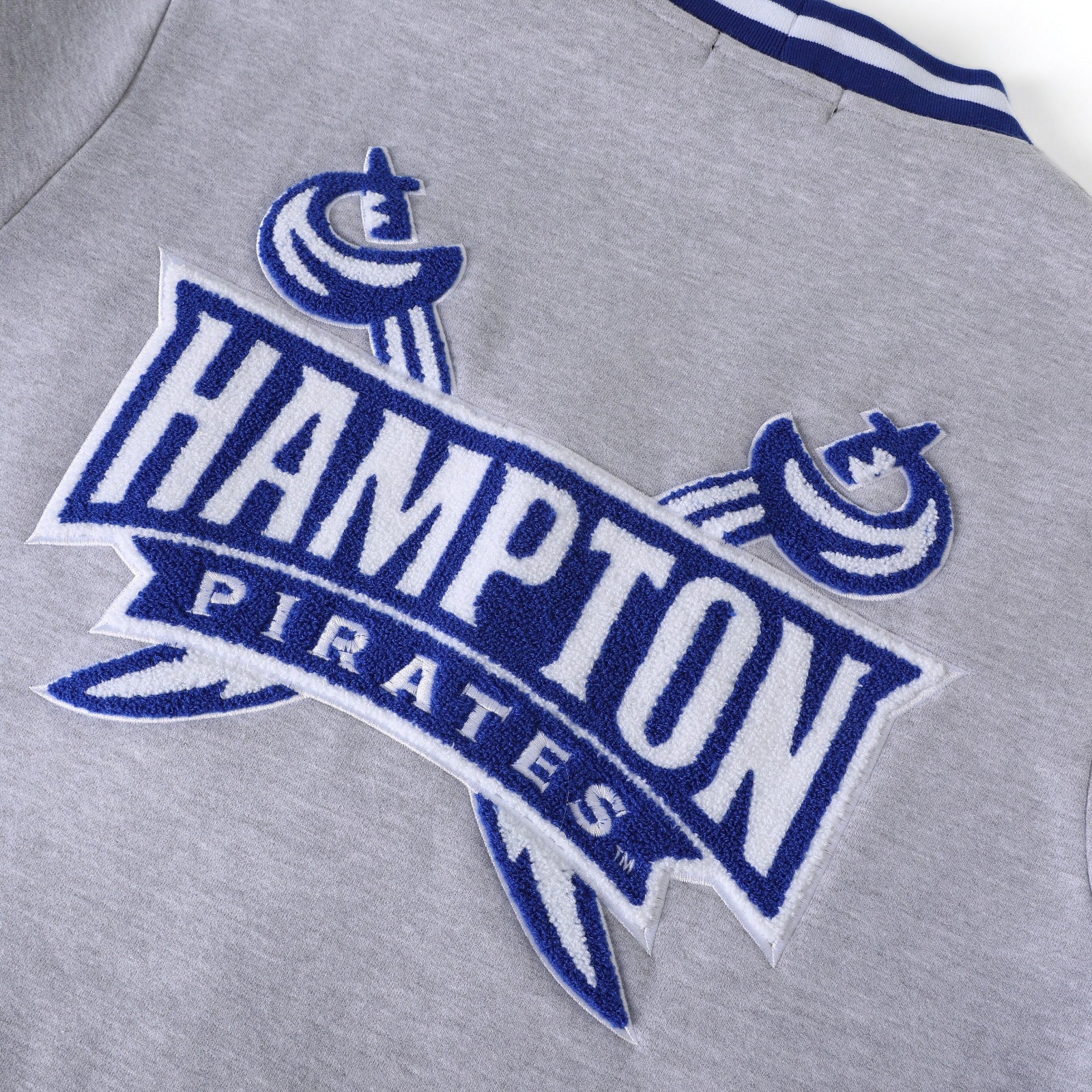 Hampton University Heather Grey Fleece Cardigan