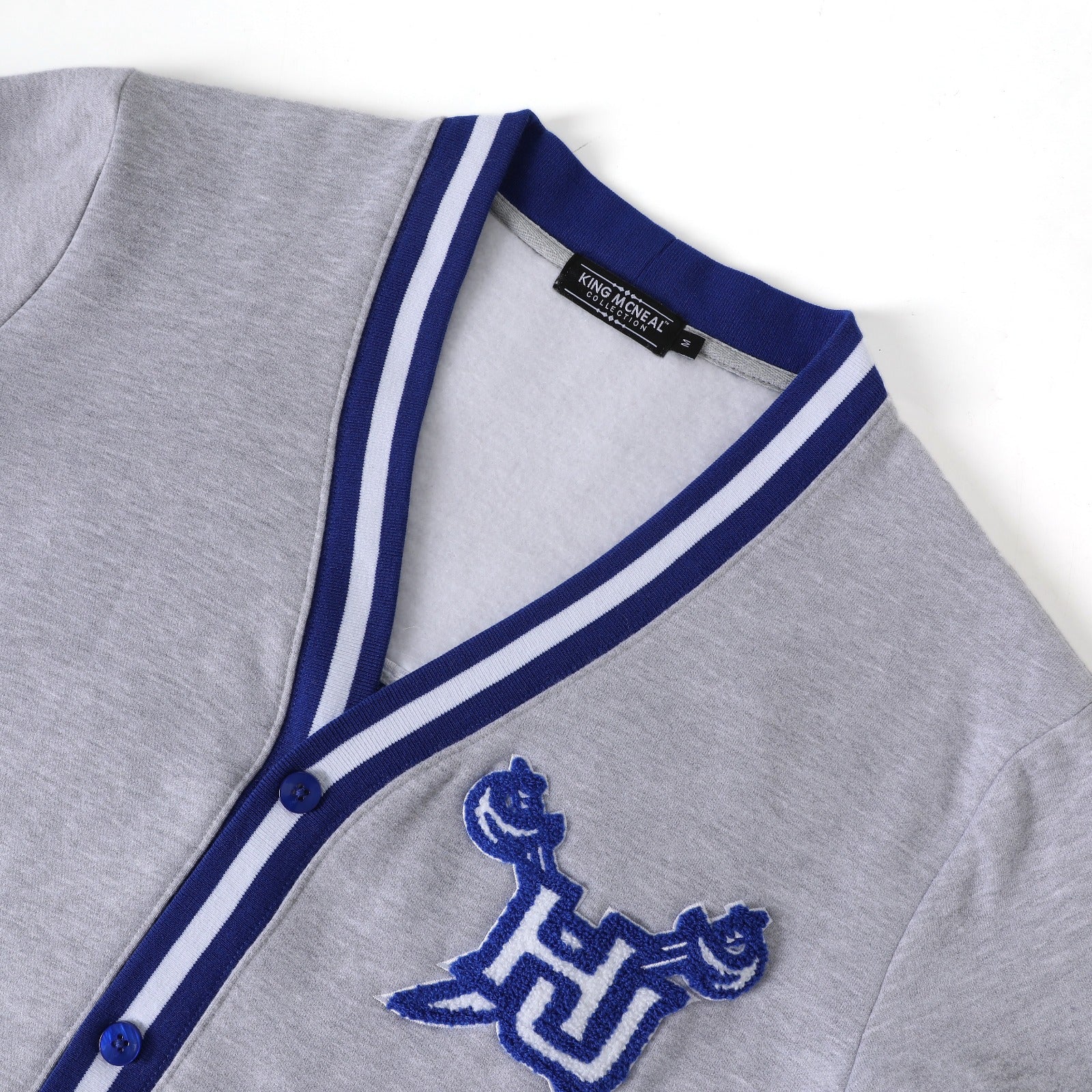 Hampton University Heather Grey Fleece Cardigan