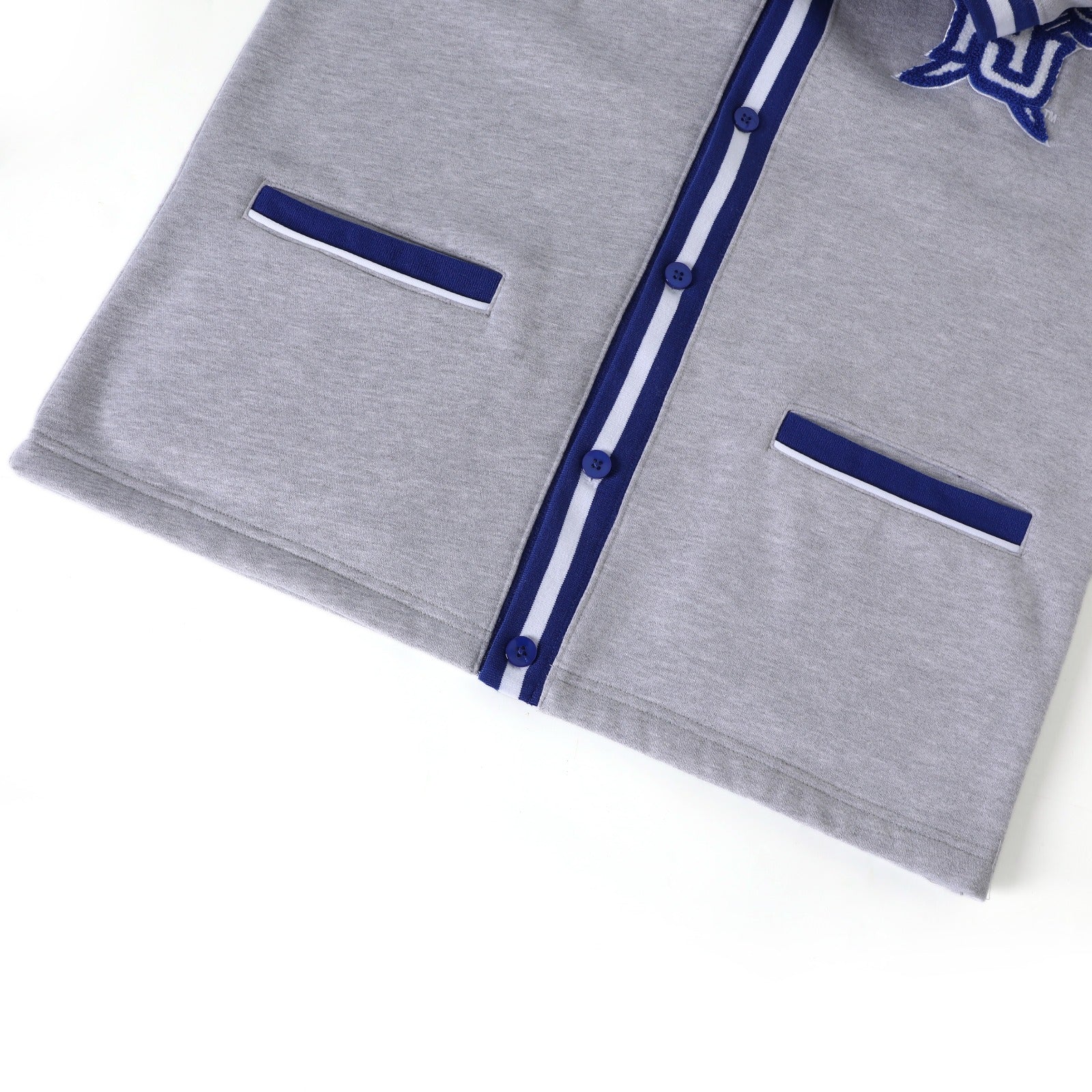 Hampton University Heather Grey Fleece Cardigan