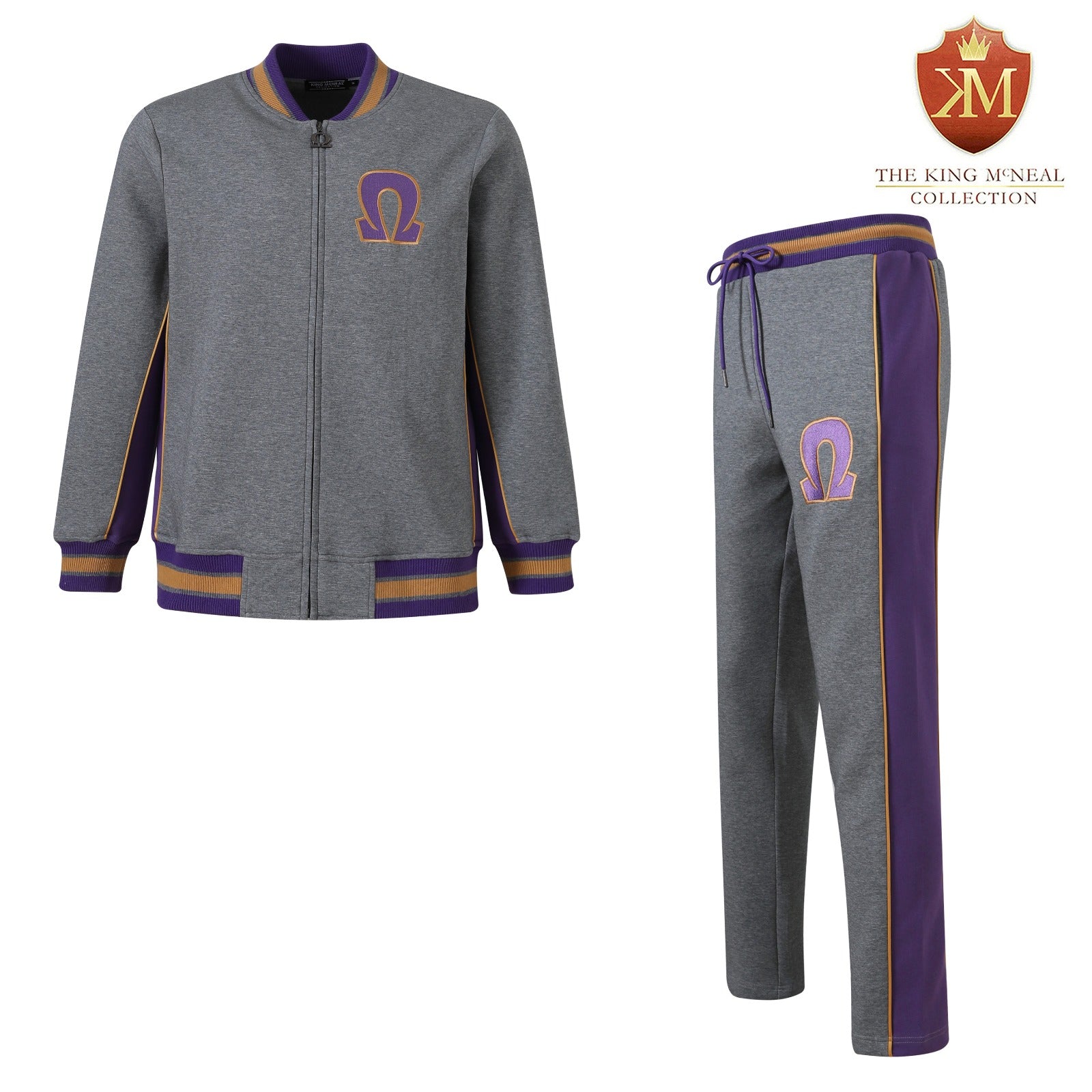 Omega Charcoal Grey Air Tech Fleece Warm Up Pants