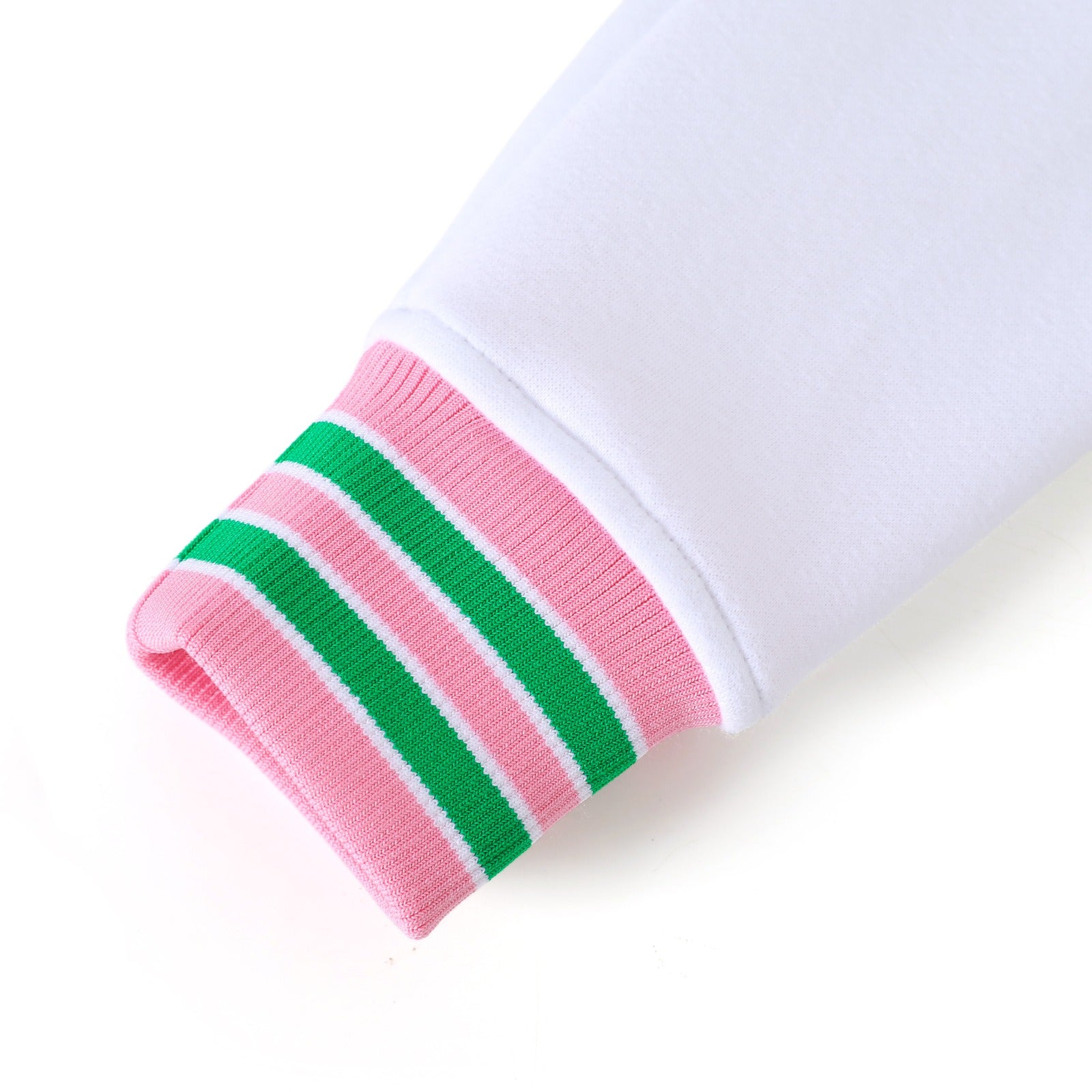 AKA White Fleece Letterman Jacket (Unisex Size)