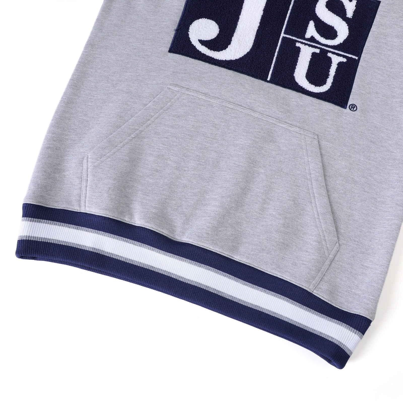 Jackson State Heather Grey Pocket Crewneck