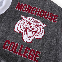 Morehouse Black  Denim Bomber Jacket