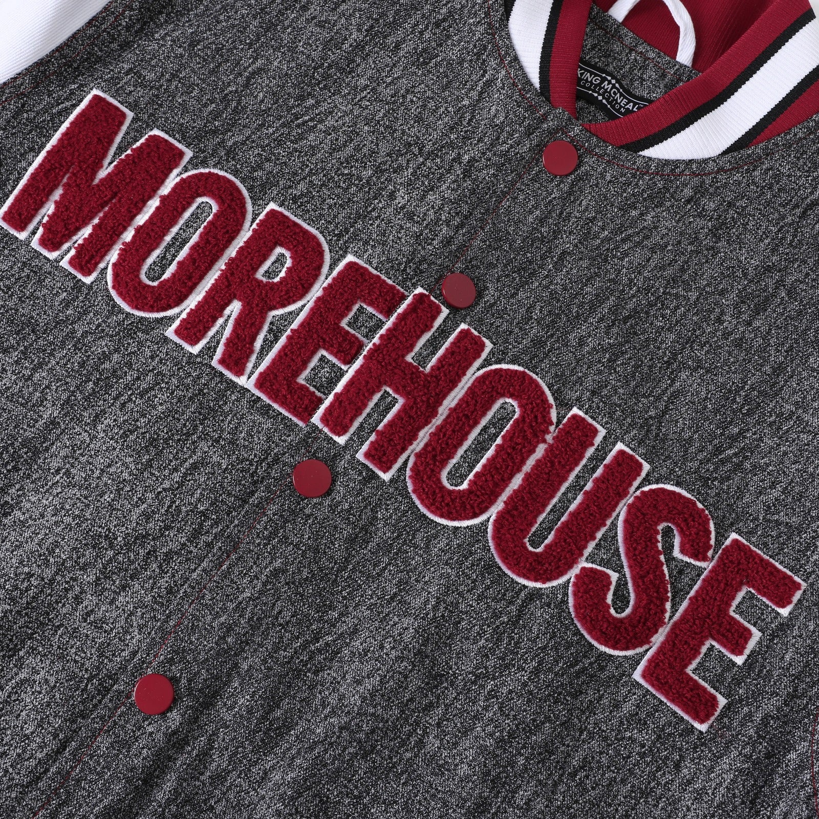 Morehouse Black  Denim Bomber Jacket