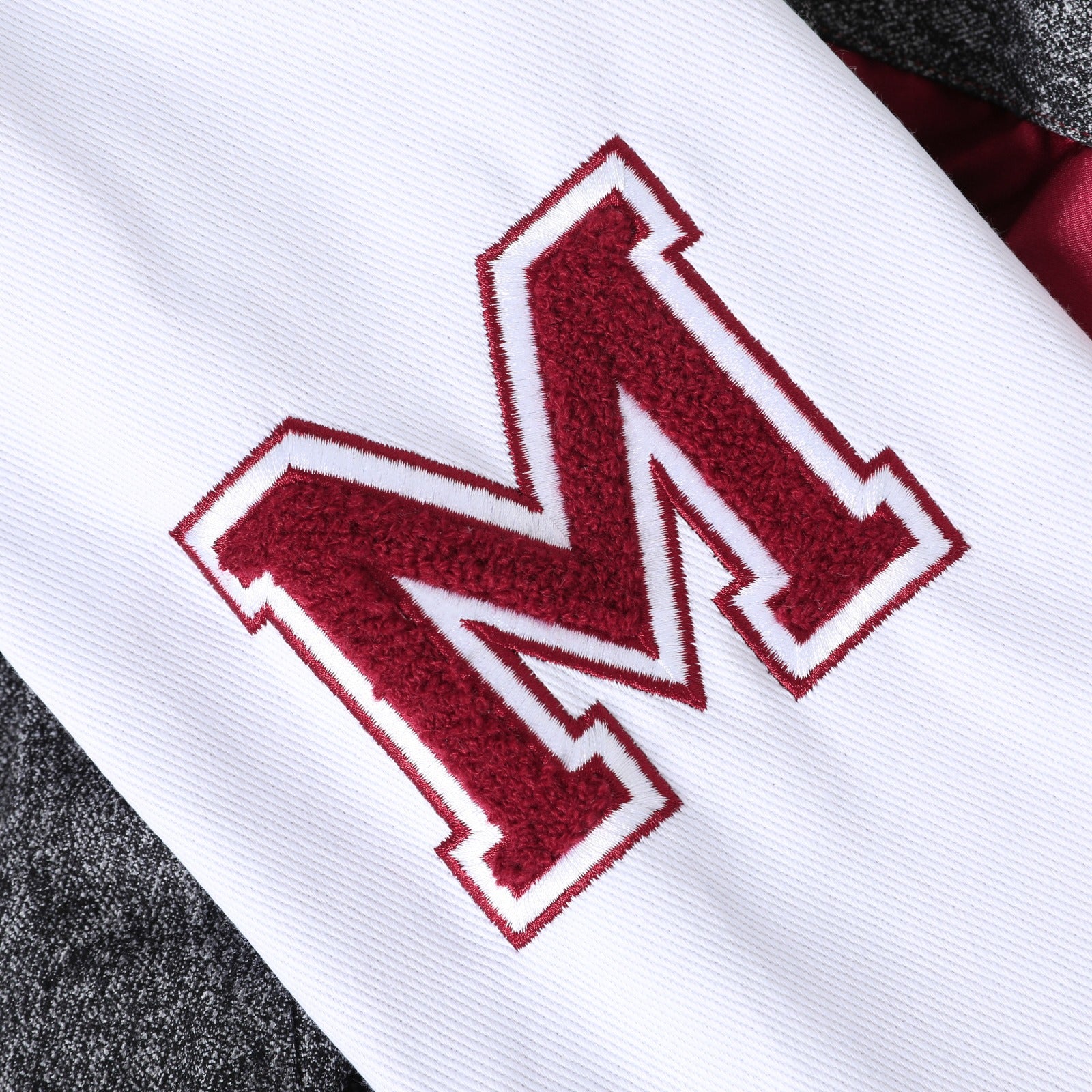 Morehouse Black  Denim Bomber Jacket