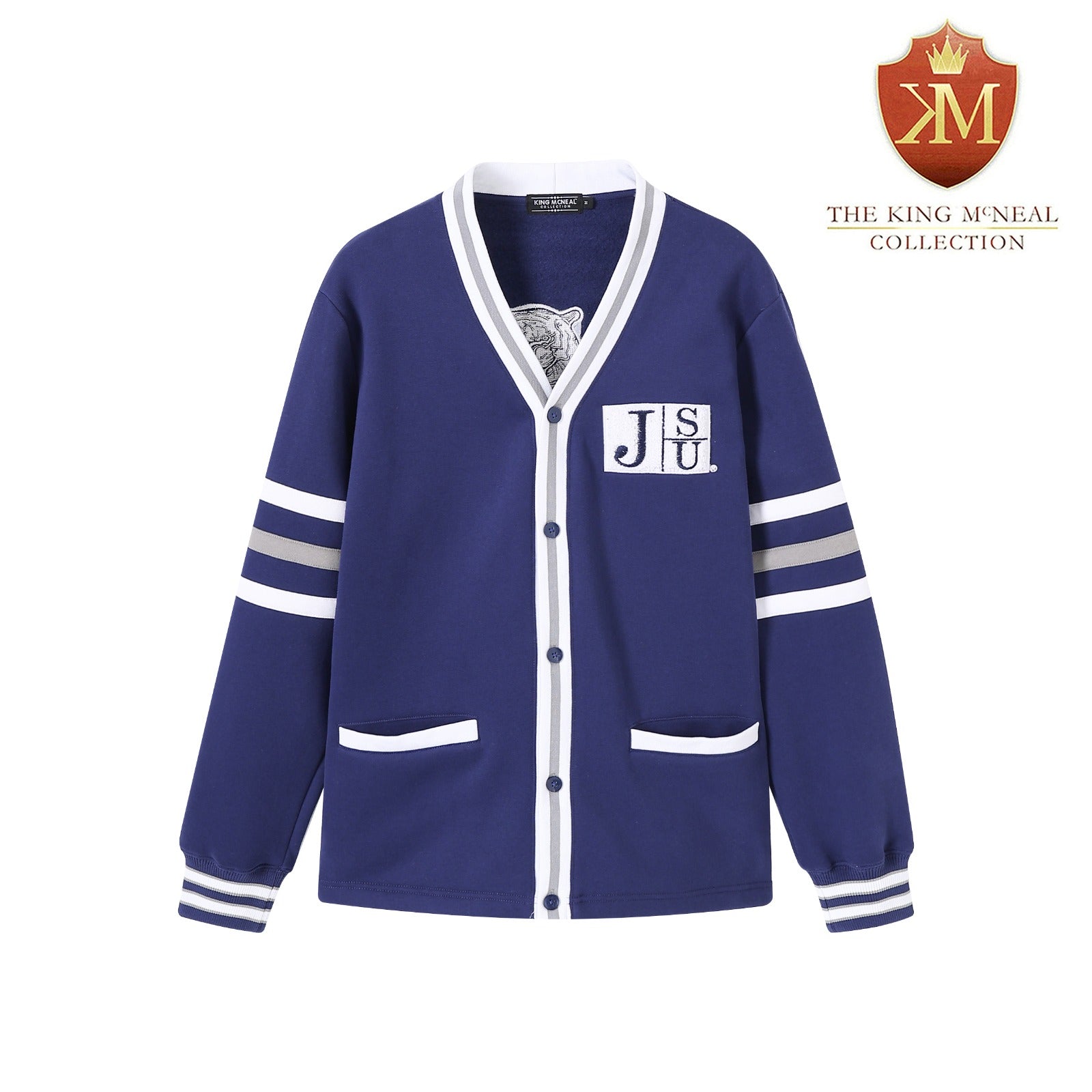 Jackson State Navy Fleece Cardigan