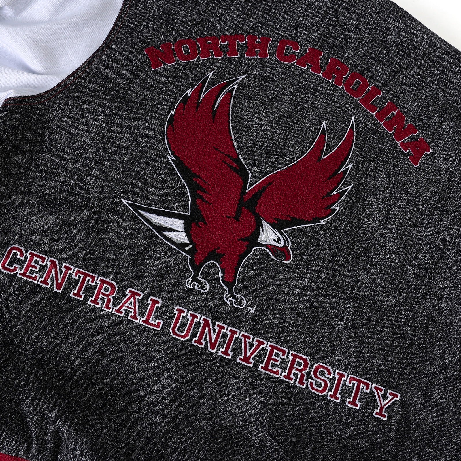 North Carolina Central Black Denim Bomber Jacket