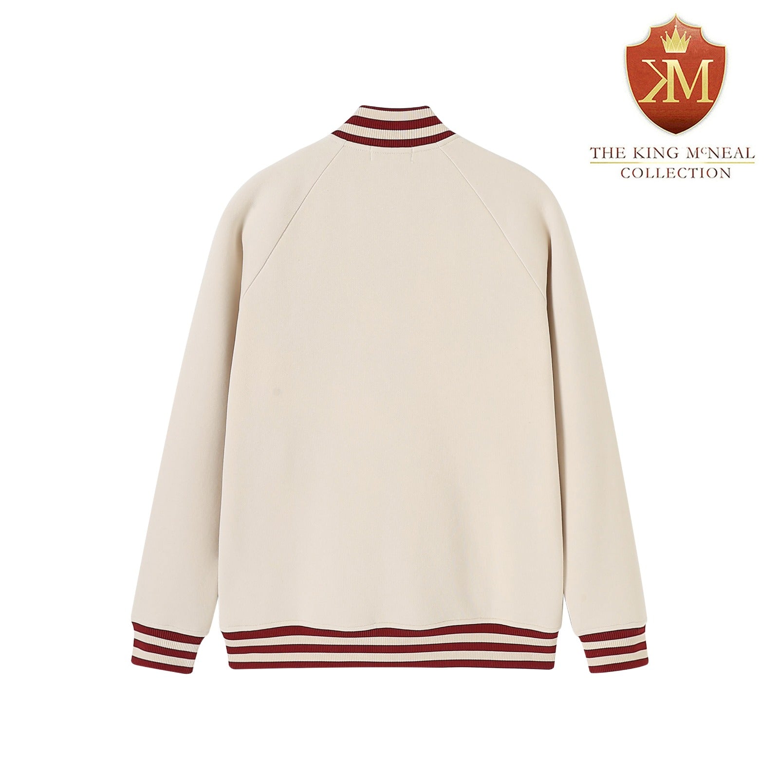 Delta 1913 Cream Varsity Fleece Jacket
