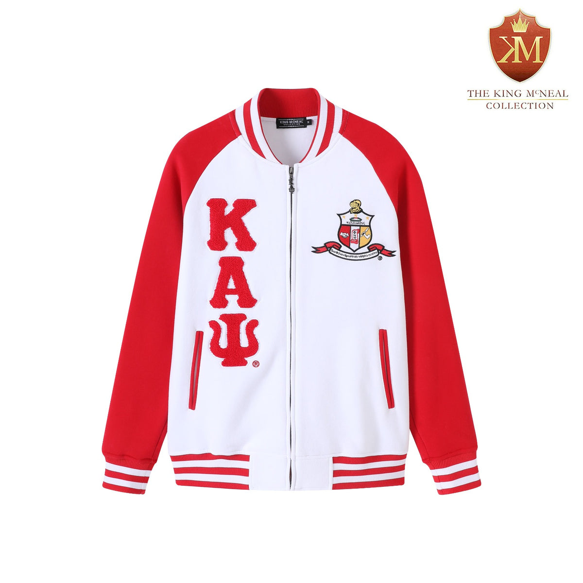 Kappa White Varsity Fleece Jacket