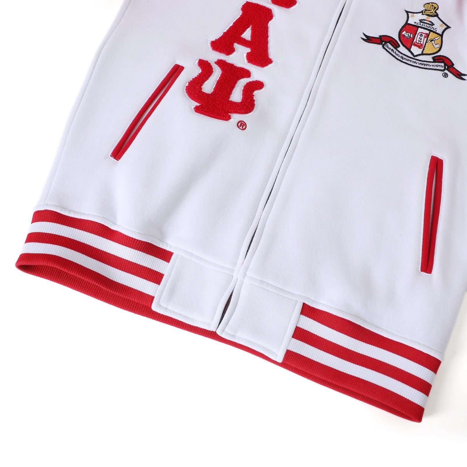 Kappa White Varsity Fleece Jacket