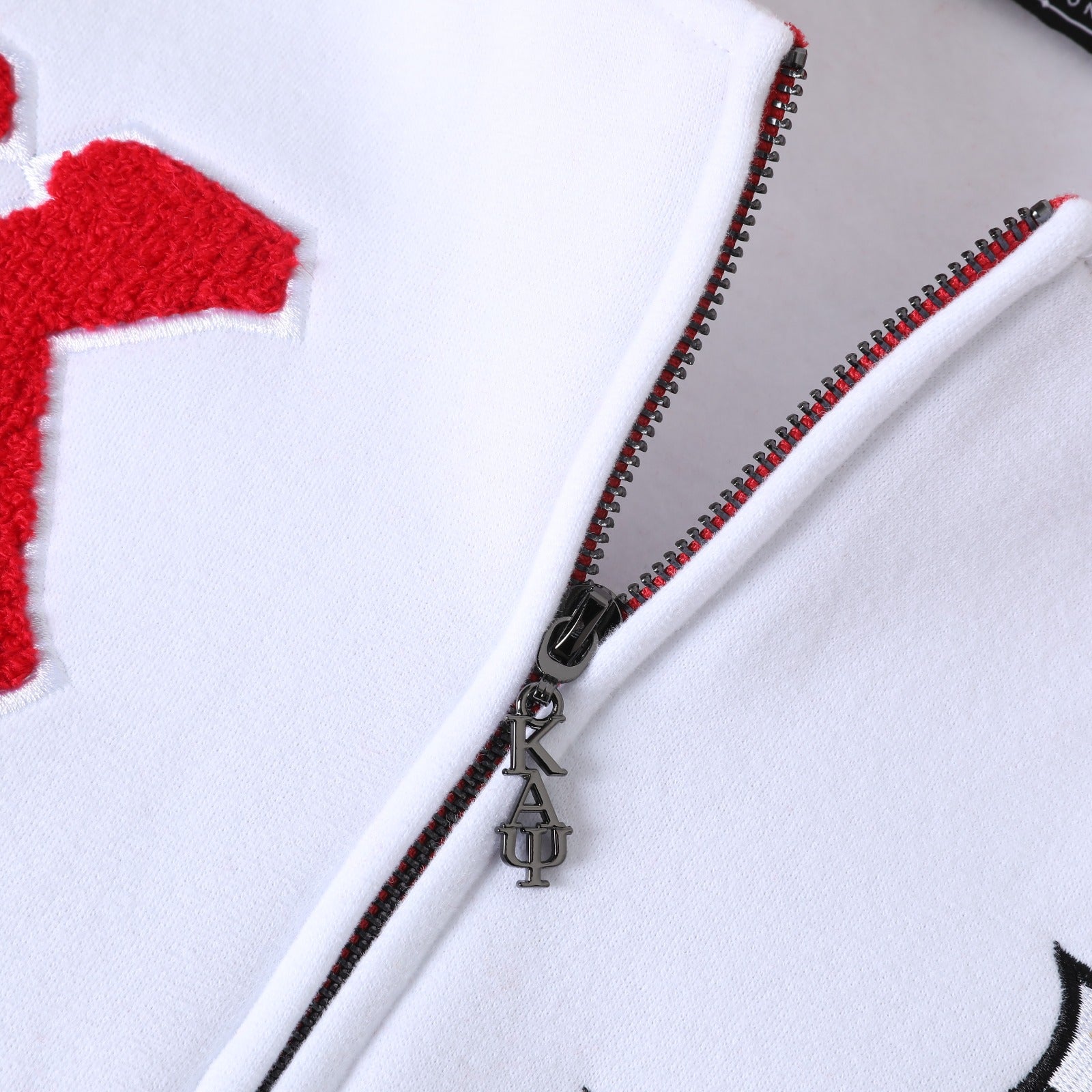Kappa White Varsity Fleece Jacket