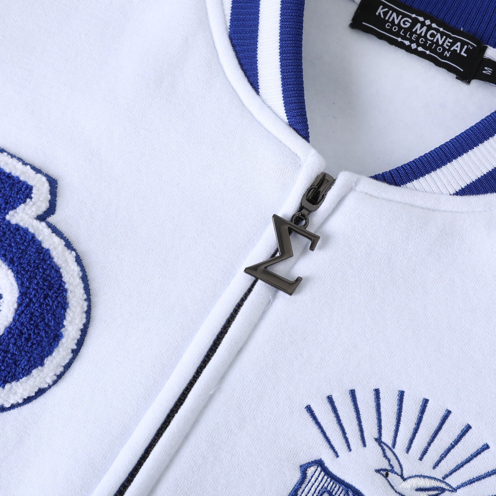 Phi Beta Sigma White Varsity Fleece Jacket