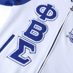 Phi Beta Sigma White Varsity Fleece Jacket