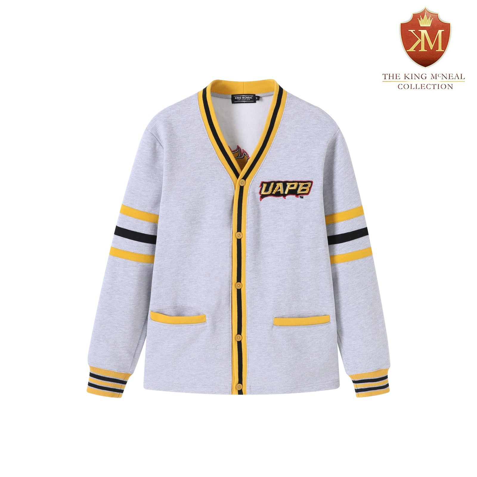 University of Arkansas Pine Bluff Heather Grey Fleece Cardigan