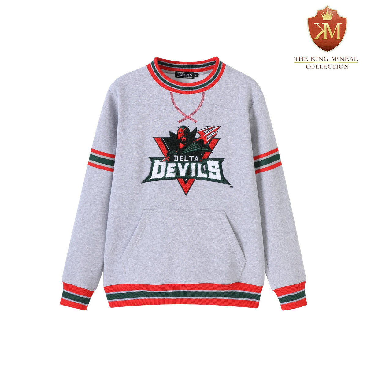 Mississippi Valley State Heather Grey Pocket Crewneck