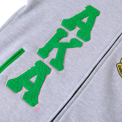 AKA Heather Grey Fleece Letterman Jacket (Unisex Size)