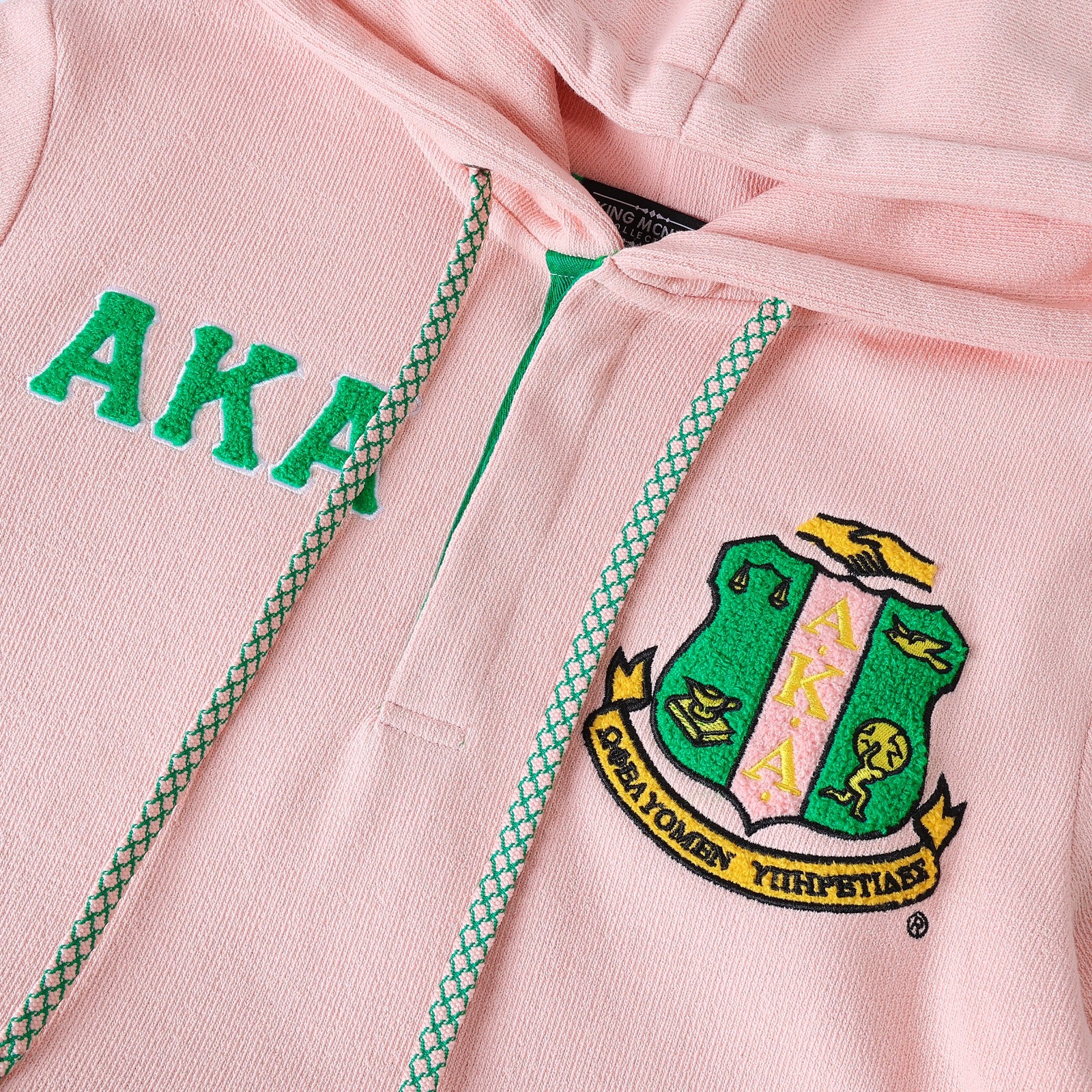 AKA Pink Qtr Button-Up Hoodie (Unisex)