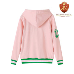 AKA Pink Qtr Button-Up Hoodie (Unisex)