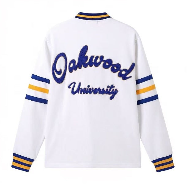 Oakwood University White Fleece Cardigan