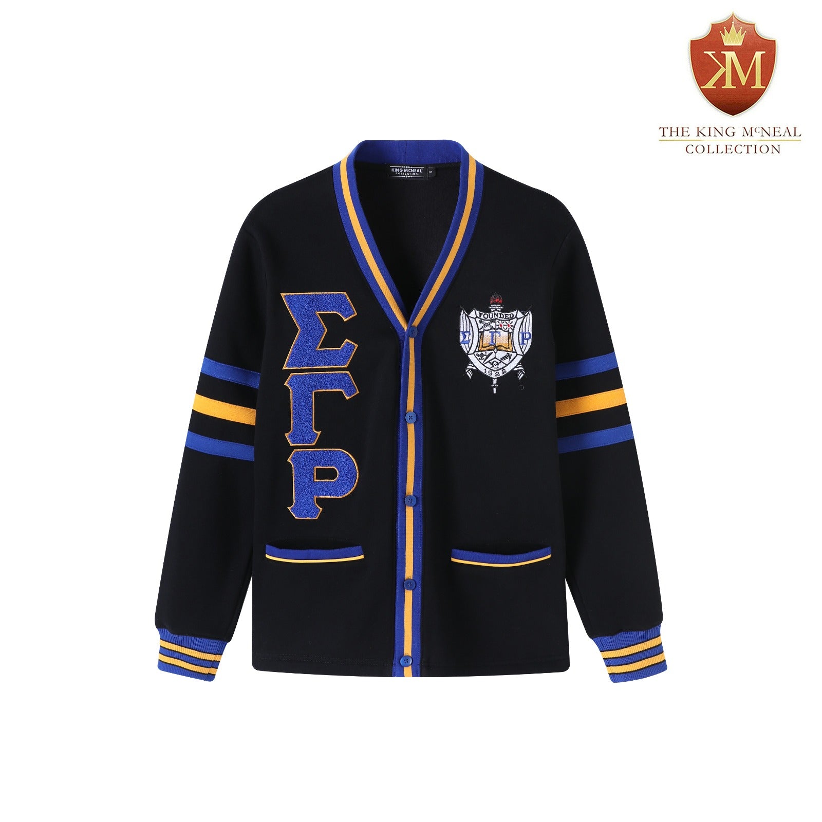 SGRho Black Fleece Cardigan Unisex Fit
