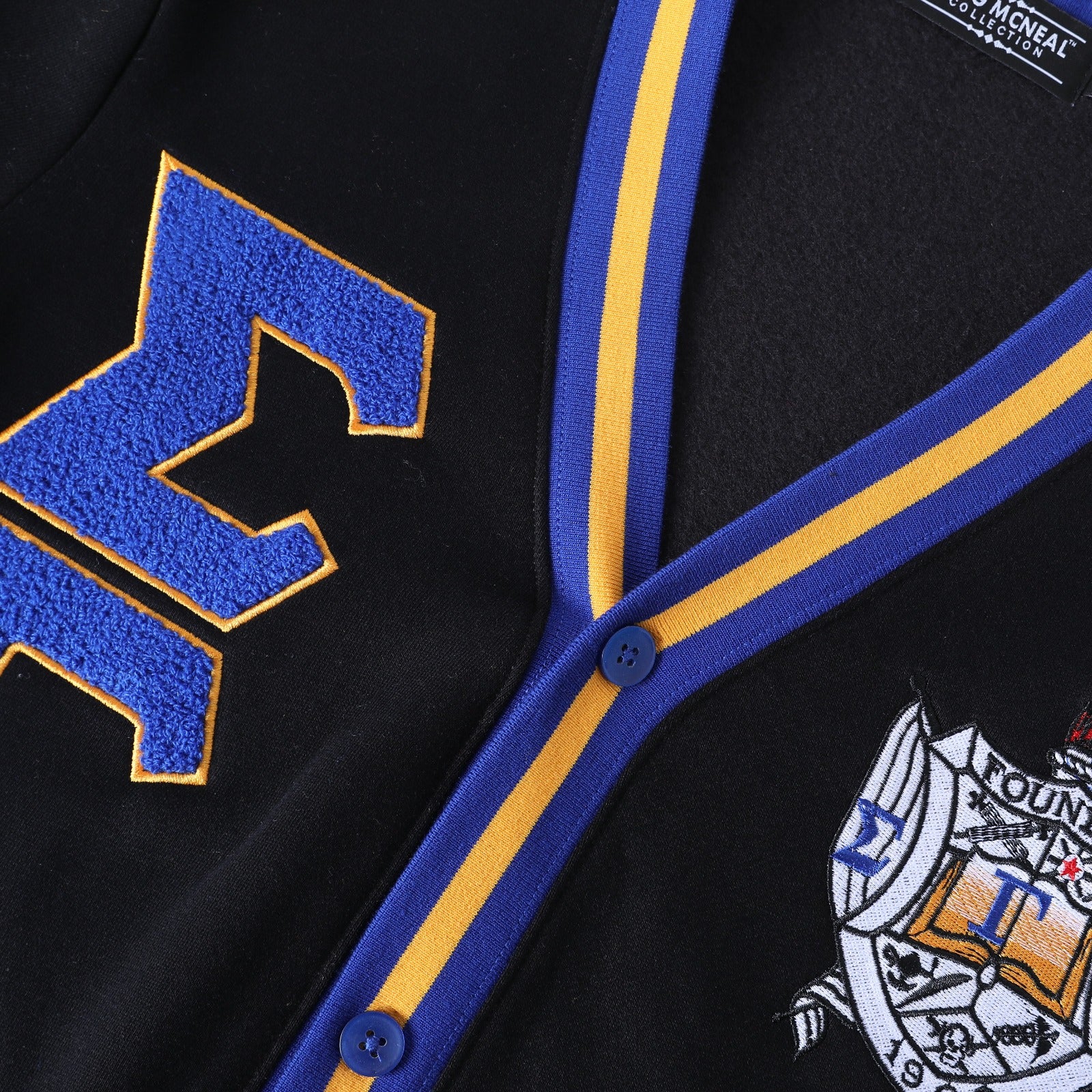 SGRho Black Fleece Cardigan Unisex Fit